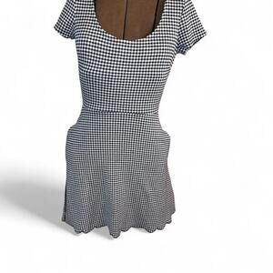 Gap Navy and white gingham 90s dress